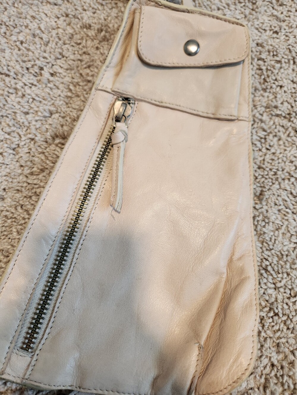 Free People Jagger Leather Sling Bag In Mineral - Picture 3 of 10
